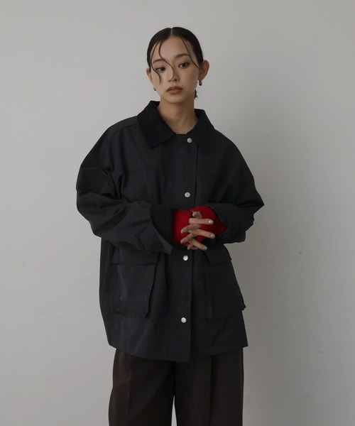 hellam(へラム)の「コーデュロイカラーツイルカバーオール(テーラードジャケット・レディース・アイボリー/ブラック/オリーブ/ベージュ/ブラウン・FREE)」の16枚目の写真