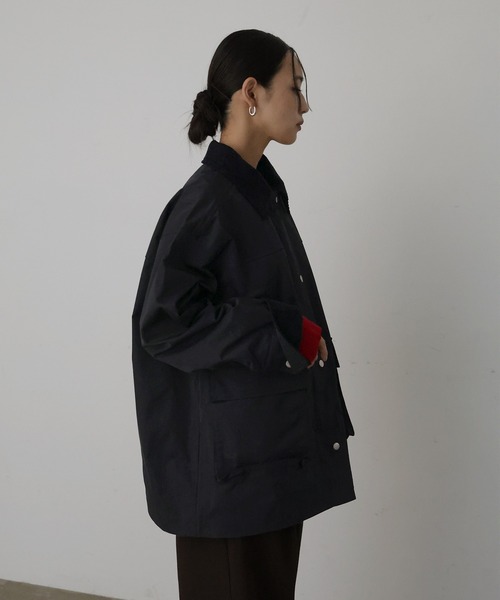 hellam(へラム)の「コーデュロイカラーツイルカバーオール(テーラードジャケット・レディース・アイボリー/ブラック/オリーブ/ベージュ/ブラウン・FREE)」の18枚目の写真