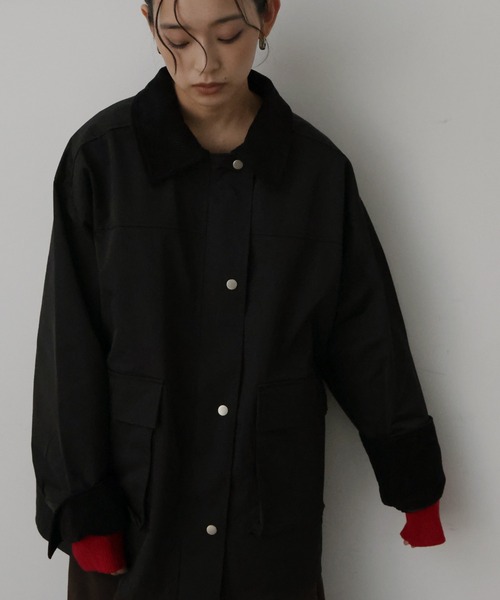 hellam(へラム)の「コーデュロイカラーツイルカバーオール(テーラードジャケット・レディース・アイボリー/ブラック/オリーブ/ベージュ/ブラウン・FREE)」の19枚目の写真