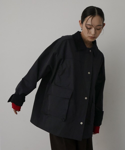 hellam(へラム)の「コーデュロイカラーツイルカバーオール(テーラードジャケット・レディース・アイボリー/ブラック/オリーブ/ベージュ/ブラウン・FREE)」の21枚目の写真