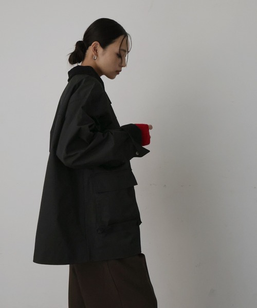 hellam(へラム)の「コーデュロイカラーツイルカバーオール(テーラードジャケット・レディース・アイボリー/ブラック/オリーブ/ベージュ/ブラウン・FREE)」の22枚目の写真