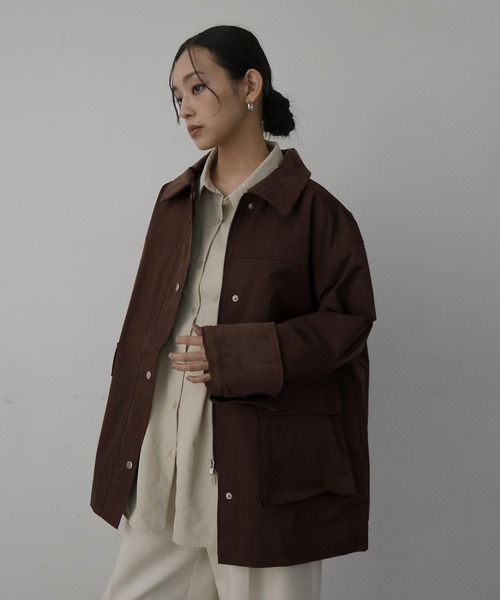 コーデュロイカラーツイルカバーオール（テーラードジャケット