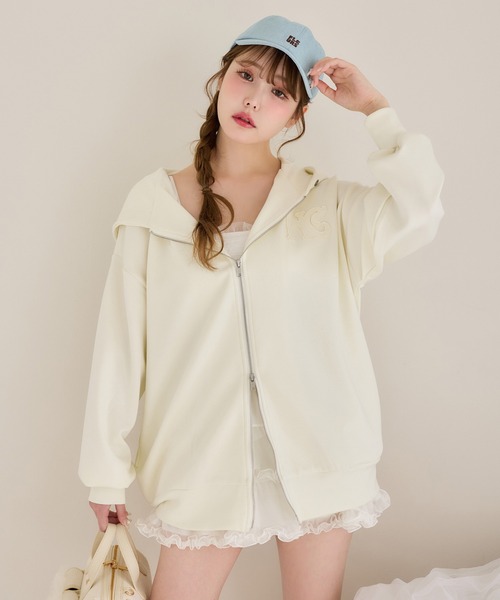 one after another NICE CLAUP（ワンアフターアナザーナイスクラップ）の「フリルティアードミニスカート（スカート・レディース・アイボリー/オフホワイト/ブラック・FREE）」の12枚目の写真