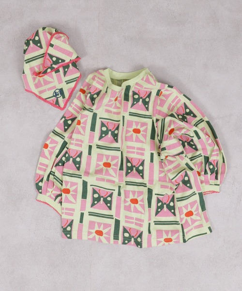 MARKEY'S（マーキーズ）の「サンカクスカーフSETカットソー（Tシャツ/カットソー・キッズ・ピンク系その他/ホワイト系その他/マルチ・110/100/90/80/130/120）」の3枚目の写真