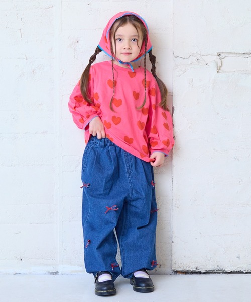 MARKEY'S（マーキーズ）の「サンカクスカーフSETカットソー（Tシャツ/カットソー・キッズ・ピンク系その他/ホワイト系その他/マルチ・110/100/90/80/130/120）」の13枚目の写真