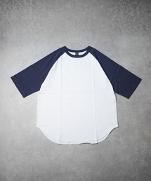 【69】ミドルウエイト天竺 ラグラン5分袖Tシャツ