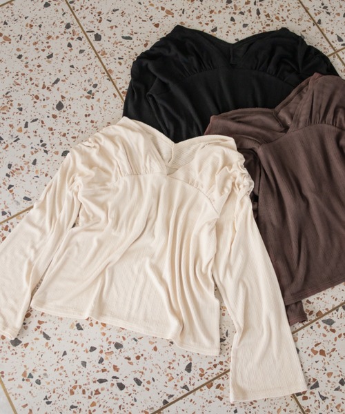 CLETTE(クレット)の「CLETTEオリジナル2WAYオフショルトップス(Tシャツ/カットソー・レディース・ブラック/アイボリー/ブラウン・4L/3L/LL)」の15枚目の写真