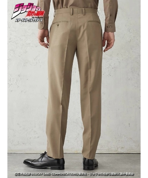 Perfect Suit FActory(パーフェクトスーツファクトリー)の「アニメ『ジョジョの奇妙な冒険 スターダストクルセイダース』セットアップパンツ【DIO】(スラックス・メンズ・ベージュ・L/M/S/SS/3L/LL)」の4枚目の写真
