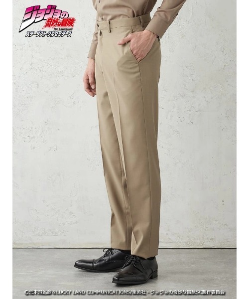 Perfect Suit FActory(パーフェクトスーツファクトリー)の「アニメ『ジョジョの奇妙な冒険 スターダストクルセイダース』セットアップパンツ【DIO】(スラックス・メンズ・ベージュ・L/M/S/SS/3L/LL)」の5枚目の写真