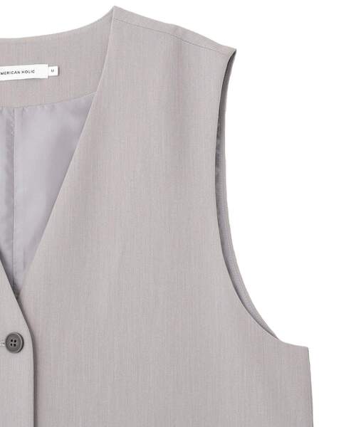 AMERICAN HOLIC（アメリカンホリック）の「【イージーケア】ジレワンピース（ワンピース・レディース・杢グレー/ブラック・L/M）」の5枚目の写真