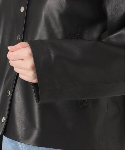 IENA（イエナ）の「《追加》シープクルーネックブルゾン（ライダースジャケット・レディース・ブラック・FREE）」の21枚目の写真