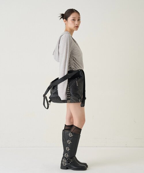 WHO'S WHO gallery（フーズフーギャラリー）の「2WAYドットスタッズリンプバッグ（ショルダーバッグ・レディース・ブラック/レッド・FREE）」の16枚目の写真