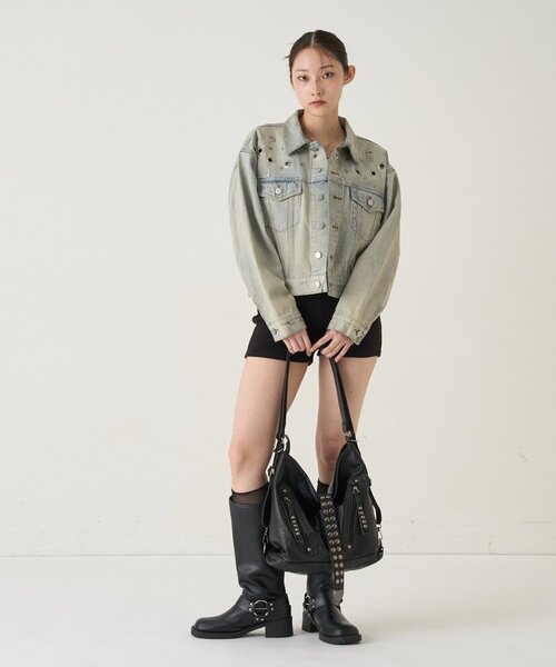 WHO'S WHO gallery（フーズフーギャラリー）の「2WAYドットスタッズリンプバッグ（ショルダーバッグ・レディース・ブラック/レッド・FREE）」の17枚目の写真