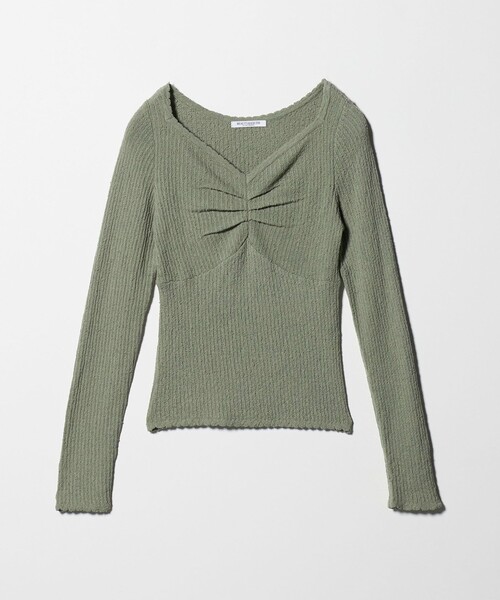 BEAUTY&YOUTH UNITED ARROWS（ビューティーアンドユースユナイテッドアローズ）の「フロントタック リブニットプルオーバー（ニット/セーター・レディース・オフホワイト/ブラック/ライム・FREE）」の20枚目の写真