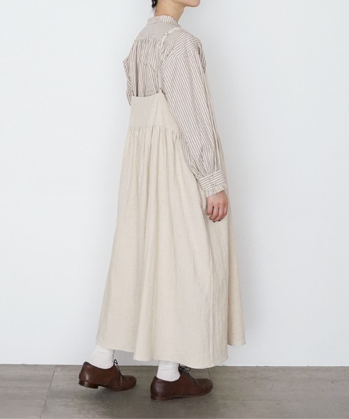 オオカミとフクロウ（オオカミとフクロウ）の「フクロウと晴れた日の午後に（ワンピース・レディース・ブラック/キナリ・FREE）」の4枚目の写真