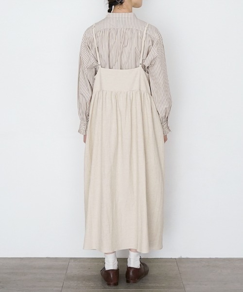 オオカミとフクロウ（オオカミとフクロウ）の「フクロウと晴れた日の午後に（ワンピース・レディース・ブラック/キナリ・FREE）」の5枚目の写真