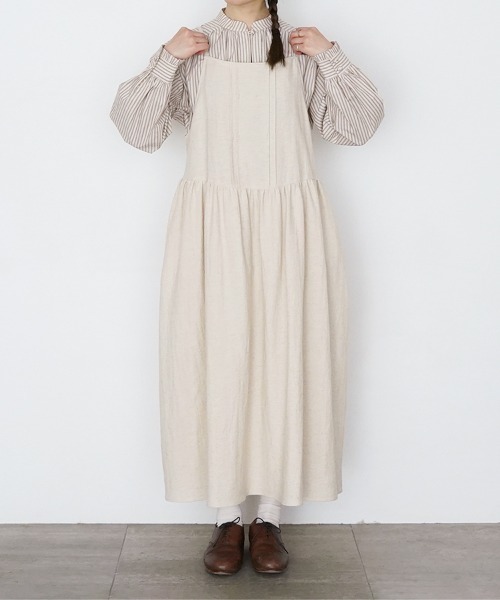 オオカミとフクロウ（オオカミとフクロウ）の「フクロウと晴れた日の午後に（ワンピース・レディース・ブラック/キナリ・FREE）」の7枚目の写真