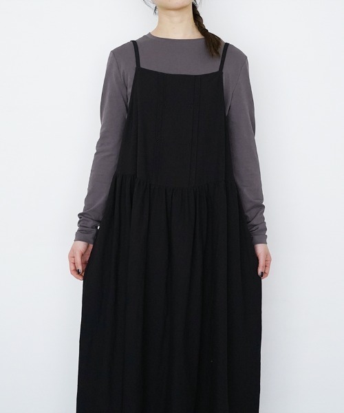 オオカミとフクロウ（オオカミとフクロウ）の「フクロウと晴れた日の午後に（ワンピース・レディース・ブラック/キナリ・FREE）」の10枚目の写真