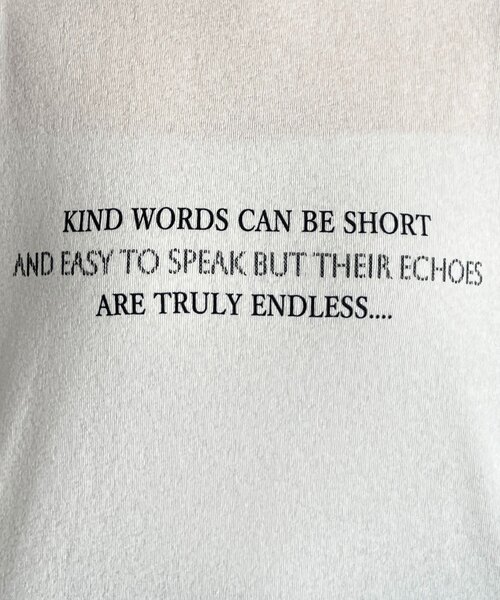 un dix cors（アンディコール）の「スラブデザインロゴＴ（Tシャツ/カットソー・レディース・ベージュ/オフホワイト/チャコールグレー・FREE）」の4枚目の写真