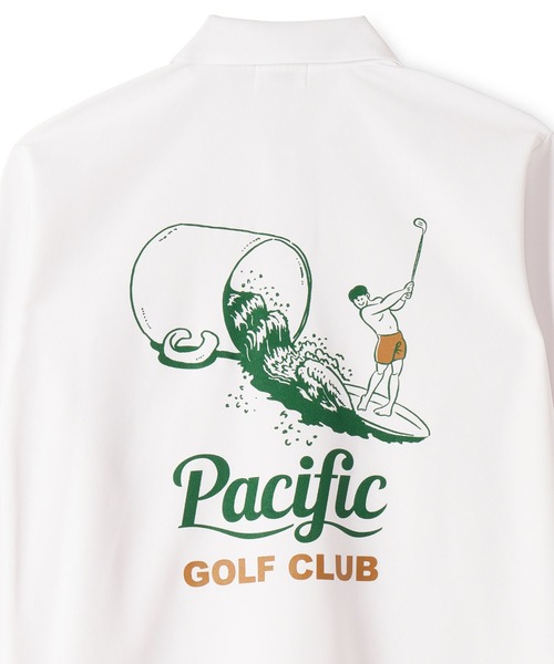 Pacific GOLF CLUB(パシフィックゴルフクラブ)の「CUP & SURFER LONG SLEEVE POLO(ポロシャツ・メンズ・ブラック/ホワイト・S/M/L/XL)」の6枚目の写真