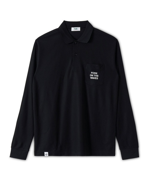Pacific GOLF CLUB(パシフィックゴルフクラブ)の「CUP & SURFER LONG SLEEVE POLO(ポロシャツ・メンズ・ブラック/ホワイト・S/M/L/XL)」の8枚目の写真