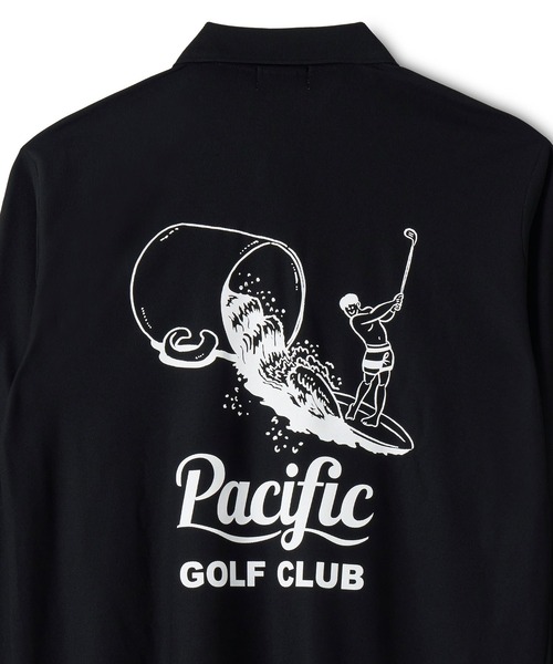 Pacific GOLF CLUB(パシフィックゴルフクラブ)の「CUP & SURFER LONG SLEEVE POLO(ポロシャツ・メンズ・ブラック/ホワイト・S/M/L/XL)」の11枚目の写真