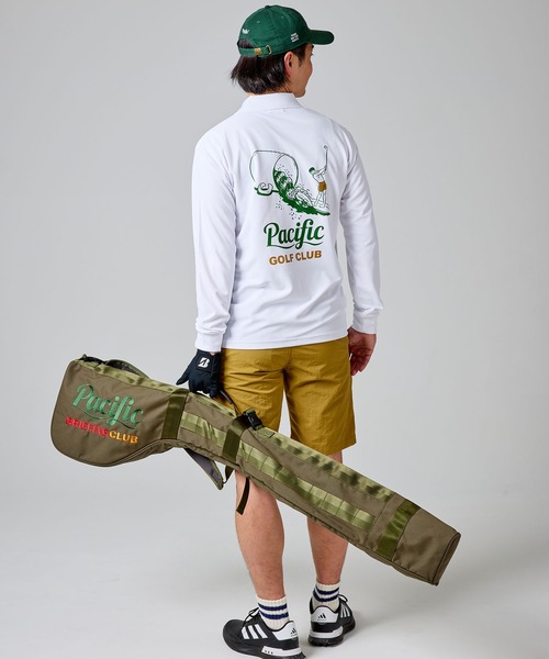 Pacific GOLF CLUB(パシフィックゴルフクラブ)の「CUP & SURFER LONG SLEEVE POLO(ポロシャツ・メンズ・ブラック/ホワイト・S/M/L/XL)」の16枚目の写真