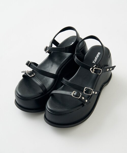 Kastane（カスタネ）の「【2026SSカタログ】スタッズサンダル（サンダル・レディース・ブラック/ブラウン・38/37/36）」の12枚目の写真