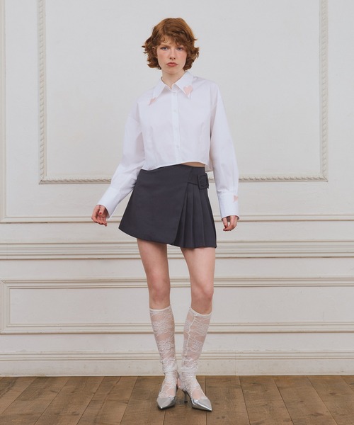 EIMY ISTOIRE（エイミーイストワール）の「【PRE ORDER】ハートモチーフシャツ（シャツ/ブラウス・レディース・ピンク/ホワイト/サックスブルー・F）」の7枚目の写真