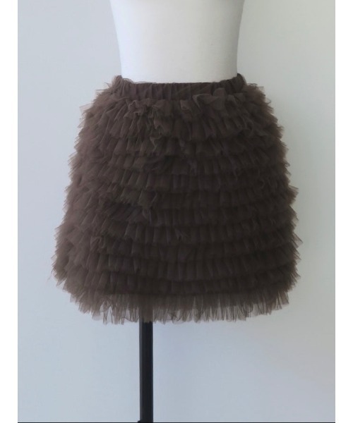 AMOMMA(アモマ)の「AUDREY TULLE SKORT(スカート・レディース・ブラウン/ブラック/アイボリー・FREE)」の14枚目の写真