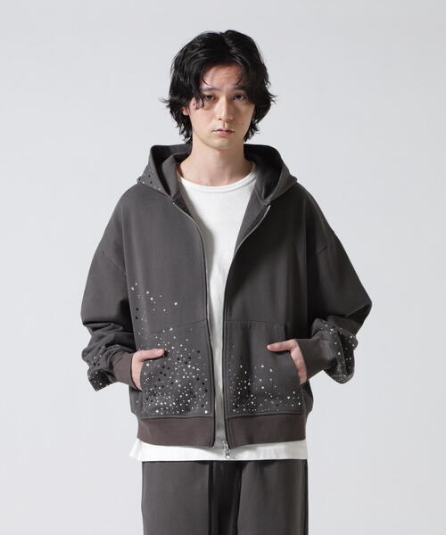 FR(13)NDS(フレンズ)の「FR(13)NDS /フレンズ/Stone Sweat Hoodie(パーカー・メンズ・グレー/ブラウン・M/L)」の3枚目の写真