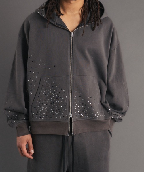FR(13)NDS(フレンズ)の「FR(13)NDS /フレンズ/Stone Sweat Hoodie(パーカー・メンズ・グレー/ブラウン・M/L)」の6枚目の写真