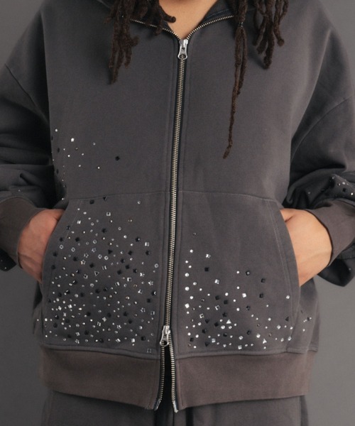 FR(13)NDS(フレンズ)の「FR(13)NDS /フレンズ/Stone Sweat Hoodie(パーカー・メンズ・グレー/ブラウン・M/L)」の7枚目の写真
