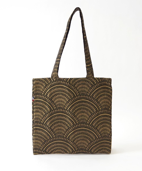 Erwan L(アルワンエル)の「Erwan L(アルワンエル) / ブックトートバッグ Book tote EL-25004 フランス製(トートバッグ・レディース・ライトグレー/ブラック×ゴールド/ブラック×ホワイト/マルチ/ライトブルー/ホワイト×レッド/ゴールド/ネイビー×ホワイト/ブラックミックス/レオパード/オフホワイト・FREE)」の9枚目の写真