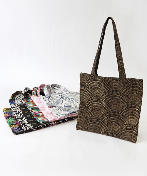 Erwan L(アルワンエル)の「Erwan L(アルワンエル) / ブックトートバッグ Book tote EL-25004 フランス製(トートバッグ・レディース・ライトグレー/ブラック×ゴールド/ブラック×ホワイト/マルチ/ライトブルー/ホワイト×レッド/ゴールド/ネイビー×ホワイト/ブラックミックス/レオパード/オフホワイト・FREE)」の14枚目の写真