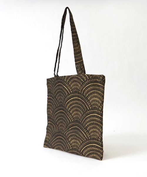 Erwan L(アルワンエル)の「Erwan L(アルワンエル) / ブックトートバッグ Book tote EL-25004 フランス製(トートバッグ・レディース・ライトグレー/ブラック×ゴールド/ブラック×ホワイト/マルチ/ライトブルー/ホワイト×レッド/ゴールド/ネイビー×ホワイト/ブラックミックス/レオパード/オフホワイト・FREE)」の15枚目の写真