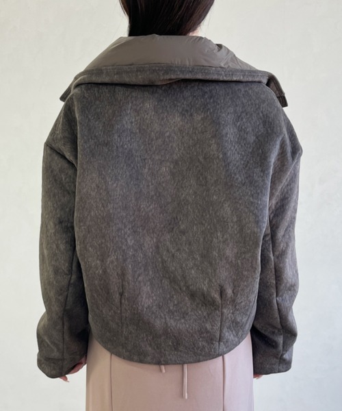 MISCH MASCH（ミッシュマッシュ）の「一部店舗限定 ビッグカラー異素材切替ショートダウンジャケット（その他アウター・レディース・ブラウン・ﾌﾘ-）」の15枚目の写真