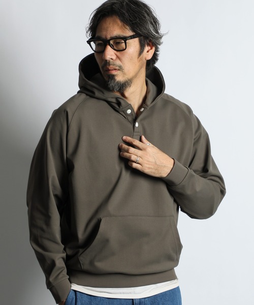 AIR FLEX」SETUP HENLEY HOODIE：機能素材 「エアフレックス