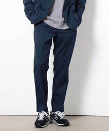 リネンライクポリエステルテーパードパンツ
