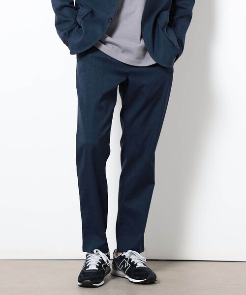 Grand PARK（グランドパーク）の「リネンライクポリエステルテーパードパンツ（その他パンツ・メンズ・ネイビー/カーキ/ライトグレー・L/M）」の3枚目の写真