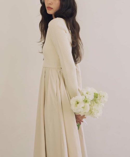 ACYM（アシーム）の「バックオープンドッキングワンピース（ワンピース・レディース・ブラック/アイボリー・FREE）」の10枚目の写真