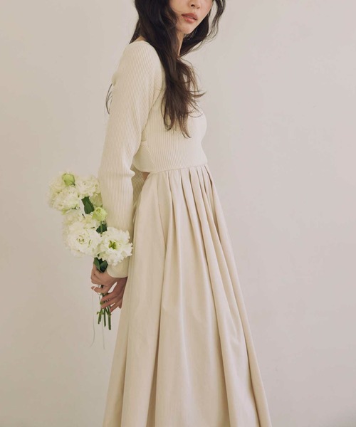 ACYM（アシーム）の「バックオープンドッキングワンピース（ワンピース・レディース・ブラック/アイボリー・FREE）」の11枚目の写真