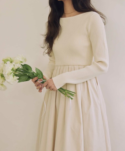 ACYM（アシーム）の「バックオープンドッキングワンピース（ワンピース・レディース・ブラック/アイボリー・FREE）」の12枚目の写真