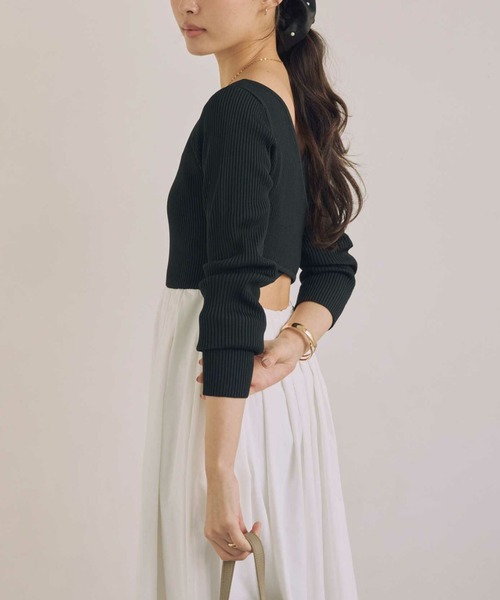 ACYM（アシーム）の「バックオープンドッキングワンピース（ワンピース・レディース・ブラック/アイボリー・FREE）」の22枚目の写真