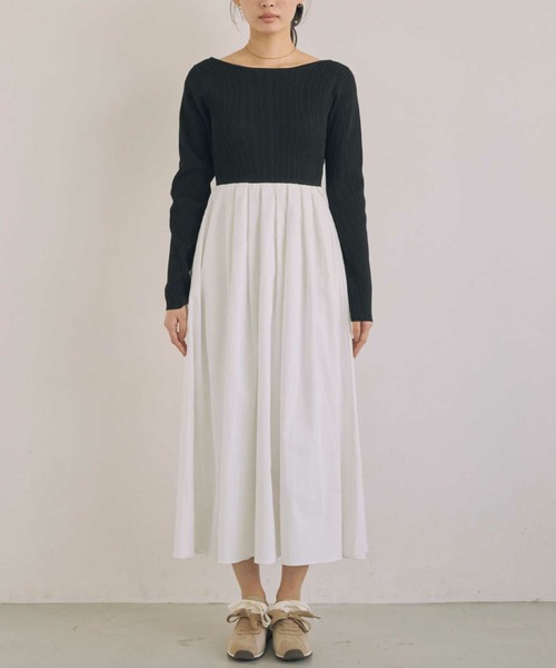 ACYM（アシーム）の「バックオープンドッキングワンピース（ワンピース・レディース・ブラック/アイボリー・FREE）」の13枚目の写真