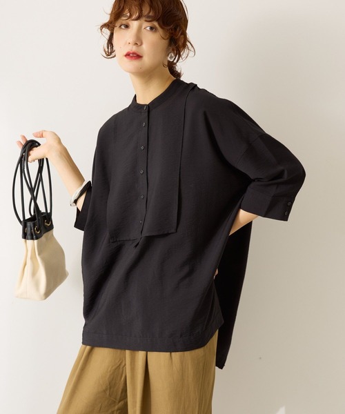 AMERICAN HOLIC(アメリカンホリック)の「【WEB限定】接触冷感バンドカラーシャツチュニック(シャツ/ブラウス・レディース・ブラック/アイボリー/ネイビー・M/L)」の22枚目の写真
