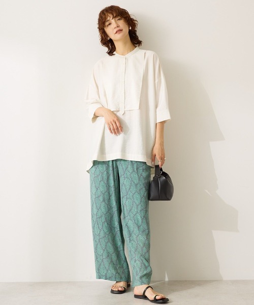 AMERICAN HOLIC（アメリカンホリック）の「【WEB限定】接触冷感バンドカラーシャツチュニック（シャツ/ブラウス・レディース・ブラック/アイボリー/ネイビー・M/L）」の20枚目の写真