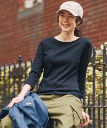 AIGLE（エーグル）の「ボートネック 七分袖 Tシャツ（Tシャツ/カットソー）」