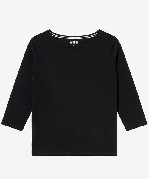 AIGLE(エーグル)の「ボートネック 七分袖 Tシャツ(Tシャツ/カットソー・レディース・ブラック/ホワイト・L/M/S/XL/XS)」の6枚目の写真