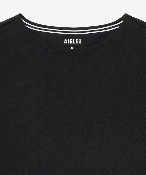 AIGLE(エーグル)の「ボートネック 七分袖 Tシャツ(Tシャツ/カットソー・レディース・ブラック/ホワイト・L/M/S/XL/XS)」の8枚目の写真